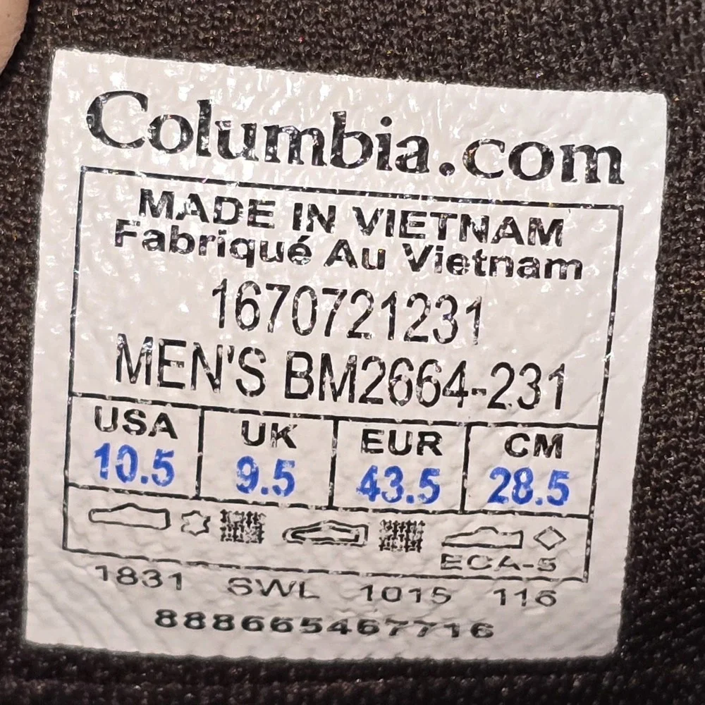 Columbia Boat Shoes Men‎ 10.5 Brown Leather TechLite PFG Fishing Boatdrainer